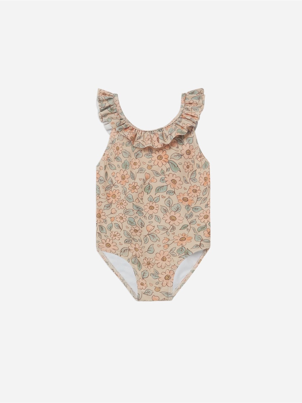 Girls SWIMSUIT ONE-PIECE Rylee + Cru Arielle Blush size 6-7